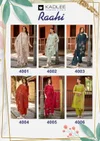 Raahi By Kadlee Roman Silk Hand Khatli Work Kurti With Bottom Dupatta

